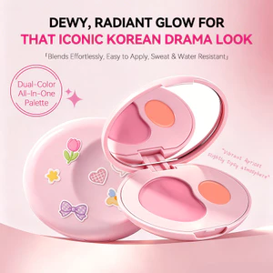 Phấn Má Hồng Dạng Kem 2 Màu Lưu Ly Thời Thượng Chất Kem Mịn Lì Tự Nhiên Bền Màu Lâu Trôi Dùng Cho Mắt, Má & Mô