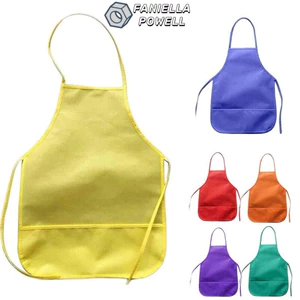 FANIELLAPOWELL Tạp dề vẽ tranh trẻ em để nấu ăn Vải không dệt Yếm nhà bếp đầy màu sắc