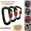 PYCOU Professional Safety Carabiner, Thiết bị bảo vệ leo núi 12KN Móc chìa khóa hình chữ D, Công cụ tăng dần ngoài trời 48 * 80mm 7 màu