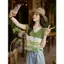 Áo sơ mi dệt kim ngắn tay sọc màu tương phản phong cách Hàn Quốc mùa hè Phong cách mới Fungus Edge Color-Blocking Top