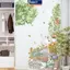 MAKY Hoạt Hình Hoa Cây Xanh Stier Nhà Trang Trí Phòng Khách Vinyl Tường Stier Hoa Hướng Dương Mèo Dễ Thương DIY Trẻ Em Cửa Bức Tranh Tường Giấy Dán Tường VN