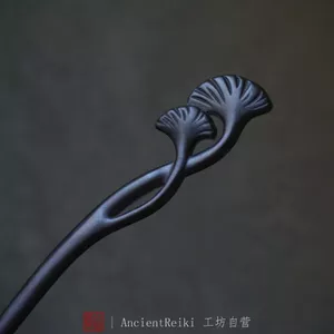 WHX [Thơ mơ mộng] Kẹp tóc phong cách Trung Quốc Kẹp tóc bằng gỗ đàn hương màu tím Kẹp tóc màu nâu tự nhiên Kẹp tóc cổ Hanfu sườn xám Phụ kiện kẹp tóc Phụ kiện tóc