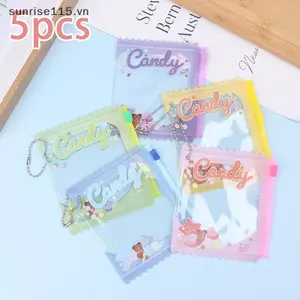 SRVN 5 Chiếc Túi Kẹo Đạo Cụ Huy Hiệu Lưu Trữ Túi Trưng Bày Mặt Dây Chuyền Vỏ Bảo Vệ Túi Đựng Thẻ.