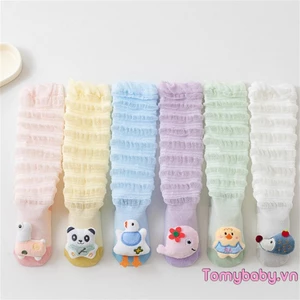 Tất trẻ em Thiết kế hoạt hình dễ thương Tất lưới chống trượt trên đầu gối có kẹp cho ngoài trời trong nhà