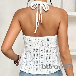 [xRsR] Áo phao dây mùa hè không tay hở lưng không dây hở lưng cho nữ