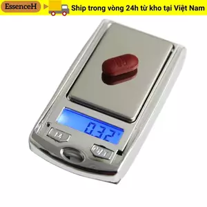 Cân điện tử kỹ thuật số ESSENCEH Màn hình có đèn nền Mini di động Cân bằng Gram vàng