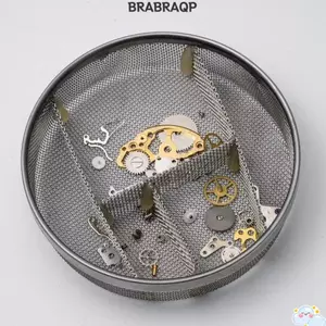 Giỏ làm sạch đồng hồ BRBRAA, Màn hình lọc Đồng hồ làm sạch khay lưới tổ chức, Dụng cụ sửa chữa bằng thép không gỉ DIY Bộ phận máy sửa chữa trang sức