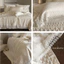 Set 4 món chăn hè ga chần phối viền ren cao cấp sang trọng Memminbedding Luxury gam màu nhẹ nhàng, tối giản