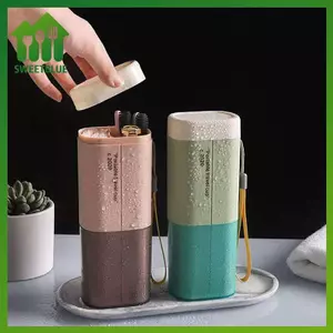 SWEET Bàn chải đánh răng du lịch Hộp đựng kem đánh răng Hộp lưu trữ Hộp đựng bàn chải đánh răng di động Sắp xếp cho du lịch ngoài trời Phụ kiện phòng tắm n