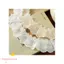TOPTOOLCX Vải Ren, Thiết Kế Ruffle Trắng Ruffle Ren Viền, Phụ Kiện Quần Áo Chiều Rộng 4cm Vải Cotton Viền