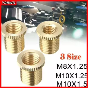 Đai ốc chuyển đổi YRBWD, Sợi núm chuyển số đa năng bằng đồng, Chất lượng cao M10x1.25 M10x1.5 M8x1.25 Bộ chèn ô tô