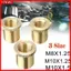 Đai ốc chuyển đổi YRBWD, Sợi núm chuyển số đa năng bằng đồng, Chất lượng cao M10x1.25 M10x1.5 M8x1.25 Bộ chèn ô tô