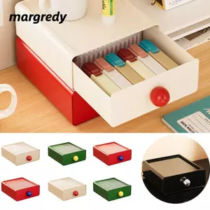 Hộp lưu trữ mỹ phẩm MARGREDY, Hộp sắp xếp bàn có thể xếp chồng lên nhau Dopamine, Hộp lưu trữ máy tính để bàn dung tích lớn Ngăn kéo Văn phòng tại nhà