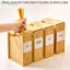 Hộp Bảo Quản Ngũ Cốc YUUKII, Tre Có Nắp Trượt Hộp Bảo Quản Thực Phẩm, Thiết Kế Miệng Rộng Niêm Phong Trong Suốt Hộp Đựng Thực Phẩm Khô Bảo Quản Hàng Hóa