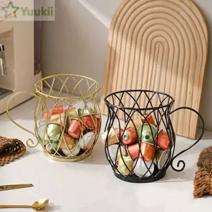 Giá đỡ cà phê YUUKII, Cốc lưu trữ Hộp đựng viên nang cà phê dung tích lớn, Trang trí nhà cửa thời trang Cà phê Pod Hình dạng không đều Hộp đựng kem cà phê