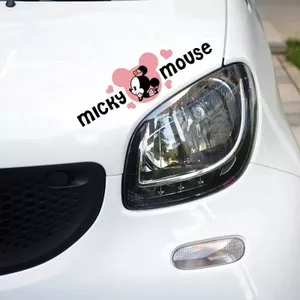 Mi Xe Dán Dễ Thương Sáng Tạo Hoạt Hình Thân Hình Dán Mickey Minnie Đèn Pha Bánh Xe Lông Mày Khối Trầy Xước Miếng Dán Trang Trí 26.3.22
