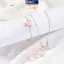 MAKY 5 Chiếc Thời Trang Bướm Mặt Dây Nelace Bông Tai Vòng Tay Bộ Trang Sức Nữ Cô Dâu Cưới Trang Sức Quà Tặng VN