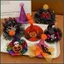 YT4 Halloween phù thủy mũ ma kẹp tóc mũ đội đầu cô gái bí ngô kẹp tóc để biểu diễn