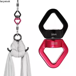 Carabiner xoay LACYESUK 30kN, 360° Xoay Chống Rối Xoay Carabiner Xoay, Spinner Hạng Nặng Đa Năng Xoay Kết Nối Ngoài Trời Leo Núi