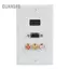 Guansfs HDMI VGA Tấm ốp tường 3 cổng 1.4 Hỗ trợ 4K và Video âm thanh nổi thành phần đi qua bảng điều khiển ổ cắm