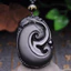 Mặt dây chuyền Obsidian Ruyi cổ điển nhỏ cổ điển