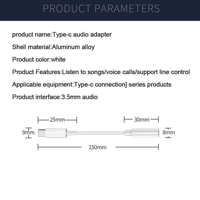 Tai nghe GOAY Type C 3.5 Ja USB C sang 3.5mm Bộ chuyển đổi tai nghe AUX Cáp âm thanh VN