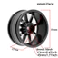 4 51mm Nhôm 1 / 10 RC Drift Wheels 12mm Hex cho 1: 10 Rally Racing Car Lốp Tamiya TT01 TT02 XV01 TA06 A959 PTG2 HPI KYOSHO HSP PTG2
