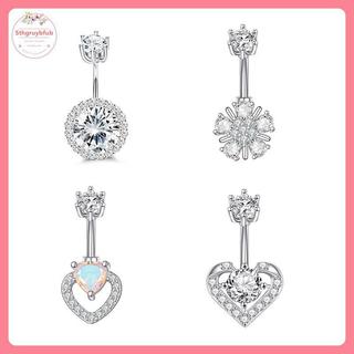 STHB Pha Lê Thời Trang Zircon Bụng Nút Nhẫn Nữ Cô Gái Trái Tim Tinh Tế Bướm Rốn Nhẫn Cơ Thể Xuyên Trang Sức Quà Tặng VN