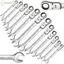 Cờ lê Ratchet hai đầu EDIWANY, Cờ lê kết hợp Ratchet phát hành nhanh, 72 răng 6-22mm Dụng cụ cầm tay