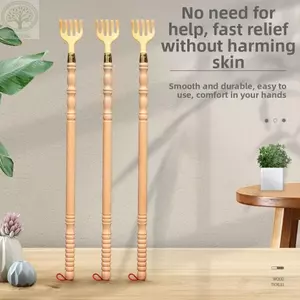 Máy cạo râu lưng máy mát xa AMPU, 41,5 ~ 46,5cm Multistyles Thân cây bằng gỗ, Máy mát xa Backscratcher bằng tre bền bỉ