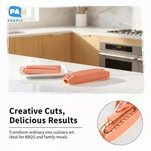 Máy Thái Hot Dog Với Sharp des cho 1 Máy Cắt Xúc Xích BBQ Cắt Chính Xác Cho Nấu Ăn Ngoài Trời VN