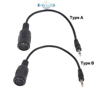 Cáp chuyển đổi TRS E-WOITD MIDI DIN 5 sang 3,5mm Bộ chuyển đổi âm thanh chống tĩnh điện bền linh hoạt cho bánh răng hiệu suất sân khấu E-WOITD