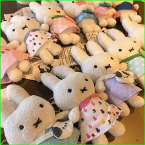 PS1 Miffy Thỏ Sang Trọng Quyến Rũ Dễ Thương Thỏ Trắng Móc Khóa Túi Mặt Dây Chuyền Quà Tặng Trang Trí SP1