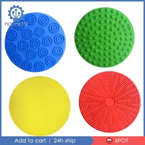 4 Miếng Silicon Xúc Giác Miếng Lót Họa Tiết Xúc Giác Đồ Chơi Du Lịch Đồ Chơi Cảm Ứng Giáo Dục