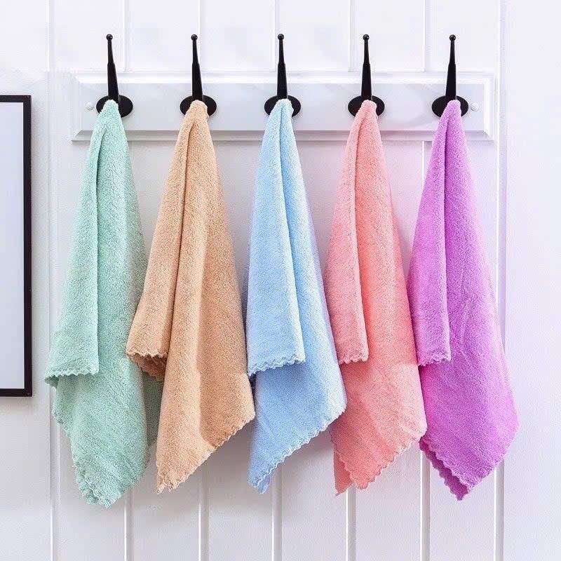 Combo 10 Khăn Cotton Siêu Mềm Kích thước 30x50cm Loại đẹp Nhà Tắm