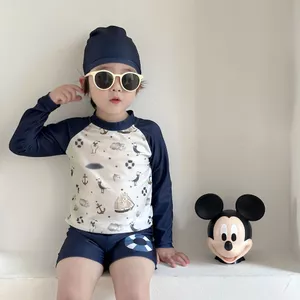 Phong Cách Mới Đồ Bơi Trẻ Em Bé Trai Chia Mùa Hè Cho Bé Dài Tay Swimsu