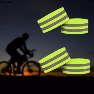 LACYES 6 Dây đeo tay phản quang chạy bộ, Dây phản quang cảnh báo đàn hồi, Đèn thể thao di động có thể điều chỉnh an toàn Dây đeo mắt cá chân cổ tay Xây dựng