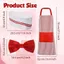 THEGIRL8B Bồi bàn Cosplay, Carnivals Circus Trang phục đầu bếp sọc đỏ và trắng, Tạp dề đồ dùng lễ hội có mũ Roleplay Chủ đề Đảng Đồng phục nhà bếp Halloween