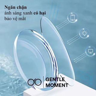 Gọng kính form tròn nhựa dẻo cao cấp GENTLE MOMENT chống ánh sáng xanh chống tia UV thời trang nam nữ GMK827