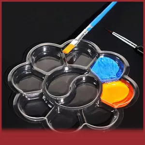 Cod 20Pcs Dùng Một Lần Bột Màu Sơn Dầu Palette Mận Hình Dạng Hoa Sơn Nghệ Thuật Palette Có Thể Giặt Màu Nước Sơn Palette