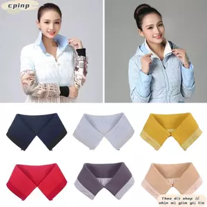 CPINCP Xuống Áo Khoác Cổ Giả, Có Thể Giặt Chống Bẩn Cổ Giả Có Thể Tháo Rời, Khăn Cổ Có Thể Tháo Rời Rib Cổ Giả Unisex