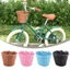 Giỏ đựng xe đạp trẻ em PYCOU, 10 màu có dây đai Túi đựng xe đạp bằng mây, Túi đựng xe đạp dệt thoi chất lượng cao Phụ kiện xe đạp dệt thoi cổ điển