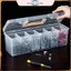 Bộ sắp xếp lưu trữ dụng cụ trong suốt POWER 7 mảnh với các bộ phận có thể điều chỉnh cho các bộ phận phụ kiện DIY Nhà để xe.