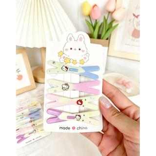 mái Mèo hello kitty dễ thương cho bé gái, kẹp tóc mái hình hoạt hình dấu X, kẹp tóc