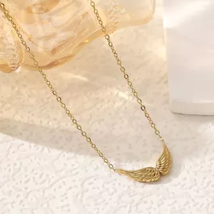Thép không gỉ Cá Tính Thiên Thần Đôi Lỗ Mở Cánh Mặt Dây Chuyền Vòng Cổ 18k Vòng Cổ Nữ 2026-6-26