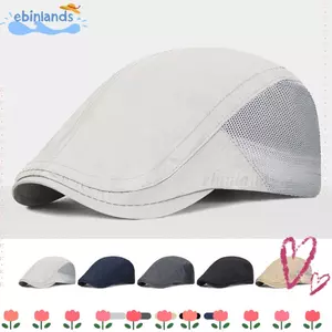 Mũ nồi nam EBINLANDS, Mũ Newsboy thoáng khí khô tốc độ, Lưới có thể điều chỉnh thông thường Mũ chống nắng mỏng ngoài trời