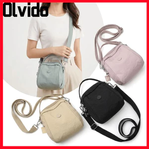 Túi đựng vỏ OLVIDO, Túi xách đeo chéo nhẹ bằng Nylon, Dây đeo có thể điều chỉnh chống nước di động Ví Mini dung tích lớn Du lịch