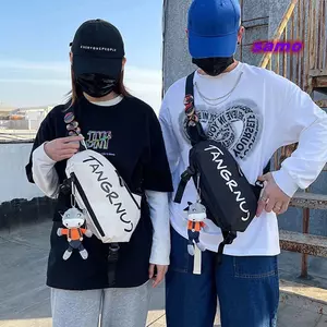 Túi đeo ngực SAMO, Gói thắt lưng in chữ đa chức năng, Gói Fanny dung tích lớn thông thường Unisex