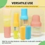 16 Chiếc Nắp Chai Silicon, Du Lịch Cần Thiết Cho Nữ, Hành Lý Du Lịch Kích Thước Đồ Vệ Sinh, Tay Co Giãn Để Chống Rò Rỉ