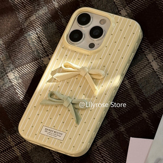 Ốp Lưng Phong Cách Hàn Quốc Cho iPhone 12 13 14 15 16 Pro Max Apple iPhone Case Nơ Mềm 3D Nơ